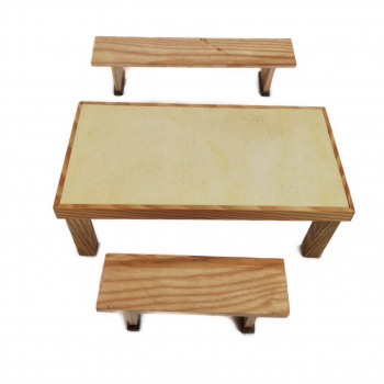 Tisch mit zwei Bänken - Einzelstück